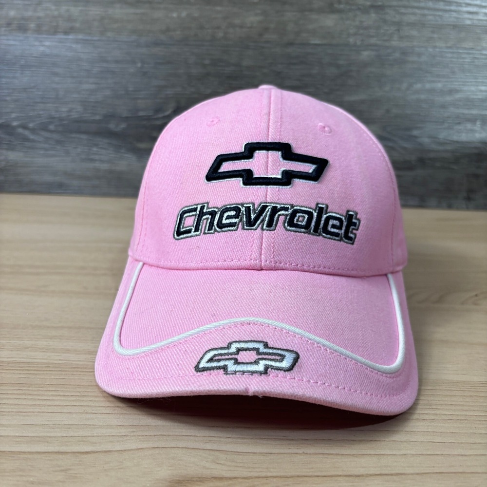 Chevrolet Hat Cap Strap Back Womens Pink‎ Trucks Cars Adjustable